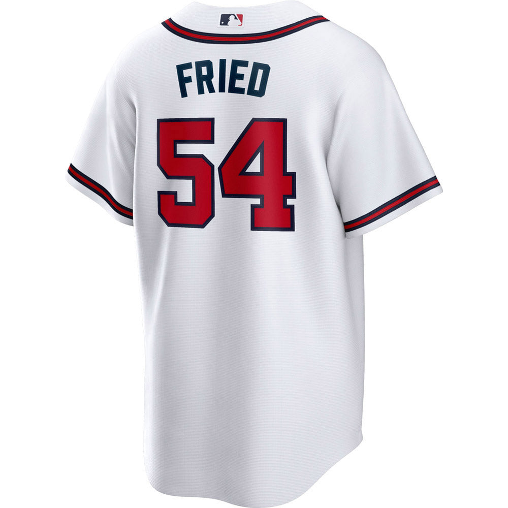 Youth Atlanta Braves Max Fried Cool Base Replica Home Jersey - White